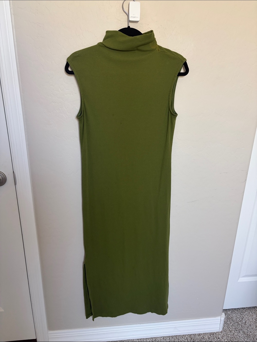 House of Harlow 1960 Olive Green Sleeveless Turtleneck Maxi Dress